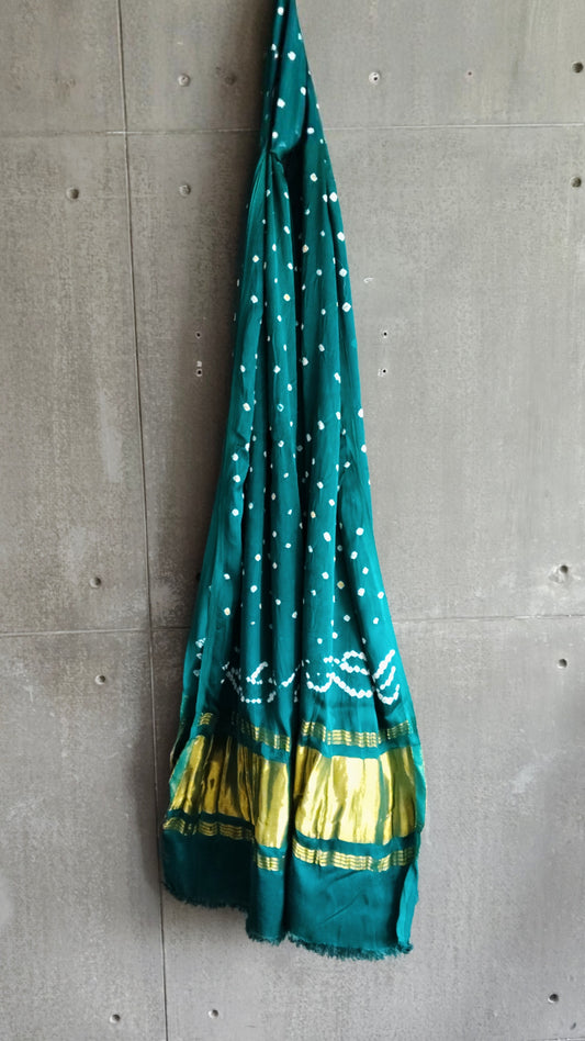 Emerald Green bandhej Dupatta - Tiasha