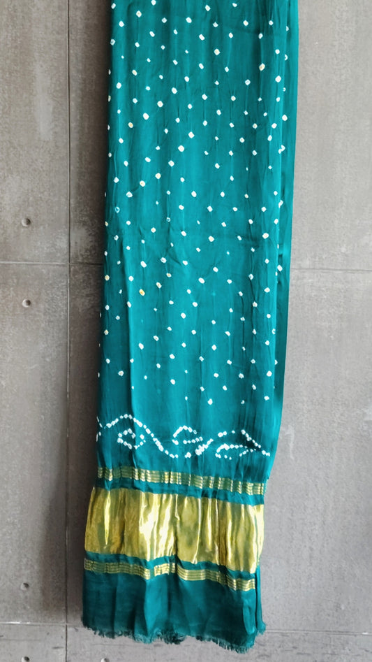 Emerald Green bandhej Dupatta - Tiasha 