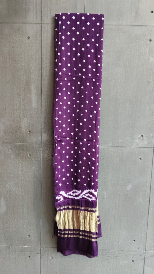 Violet bandhej Dupatta - Tiasha 