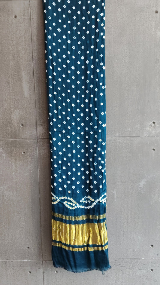 Teal Green bandhej Dupatta - Tiasha 