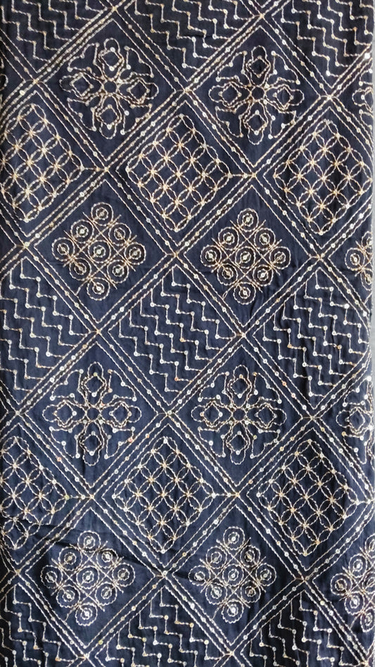 Black Vintage Dupatta - Tiasha 